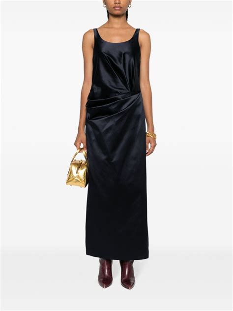 FENDI Gathered Silk Dress 